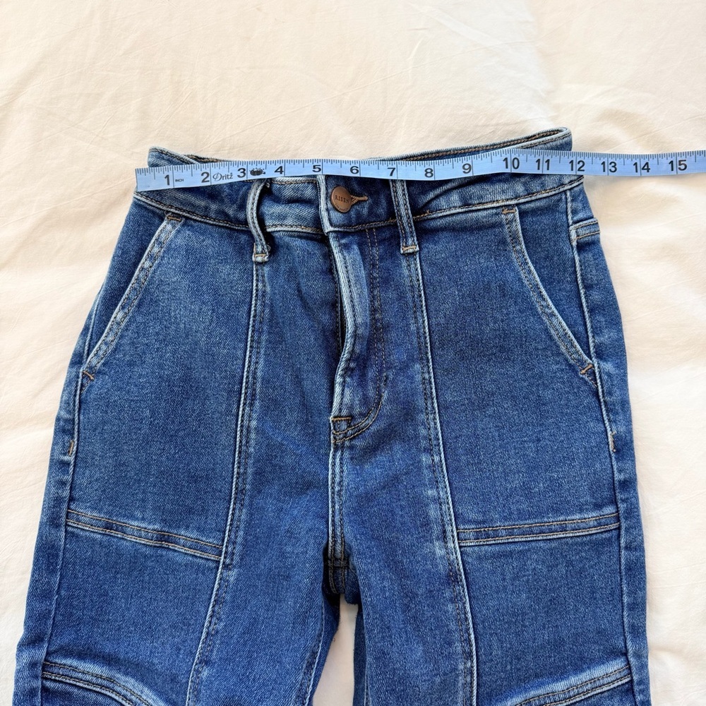 Risen High Rise Women's Ankle Straight Leg Stretchy Cotton Denim Jeans Size 3/26 - Picture 11 of 13